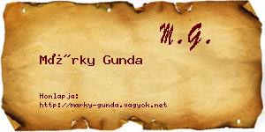 Márky Gunda névjegykártya